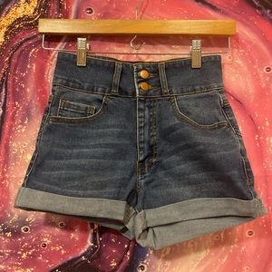 Denim High Waisted Shorts